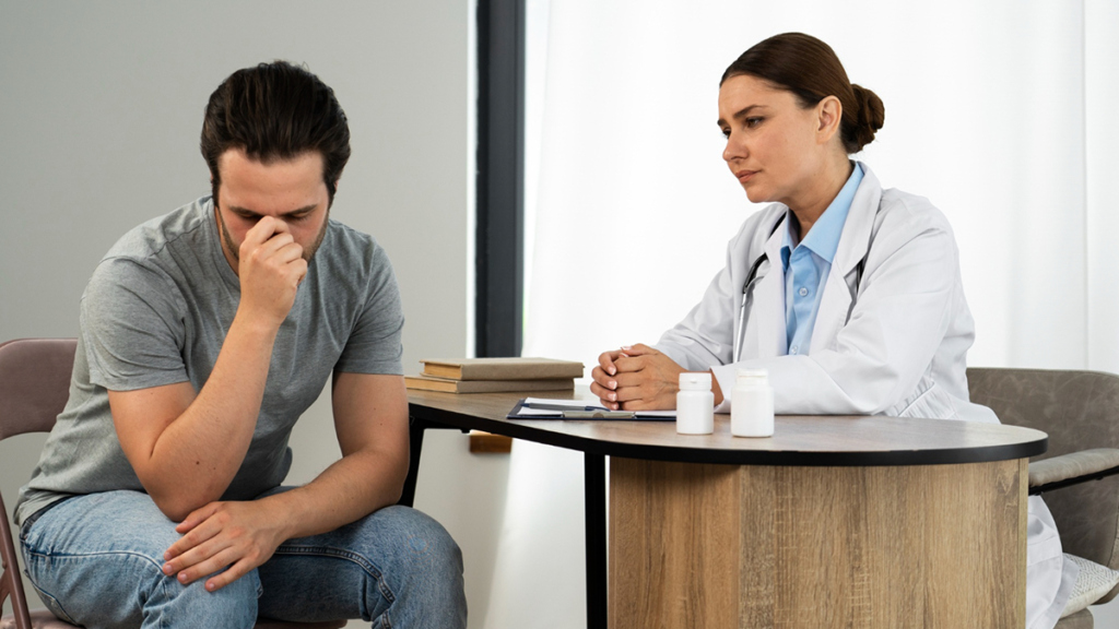 Person making healthy food choices in a kitchen